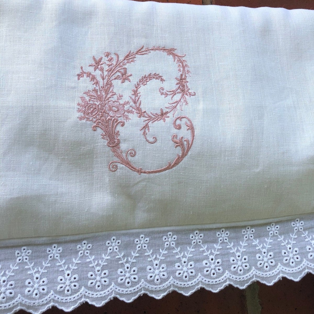 Baby Crib Rail Cover, Personalised Monogram Linen Nursery Bedding - Linen and Letters