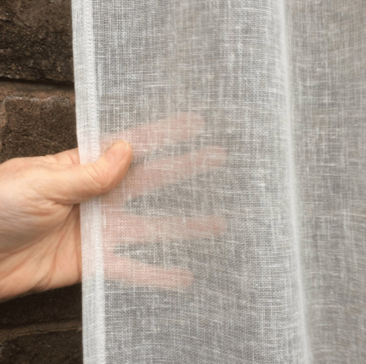 Croft Sheer Ivory Window Panel Linen Voile Curtain - Linen and Letters