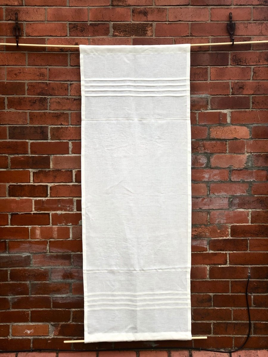 Daresbury Cream Linen Door Sidelight Privacy Curtain - Linen and Letters