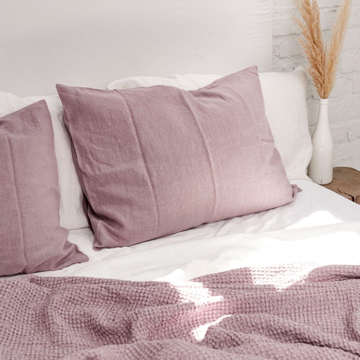 Dusty Rose Pink 100% Linen Pillowcase - Linen and Letters