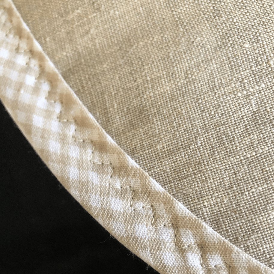 Pair Personalised Bespoke Embroidered Natural Aga Chef pads - Linen and Letters