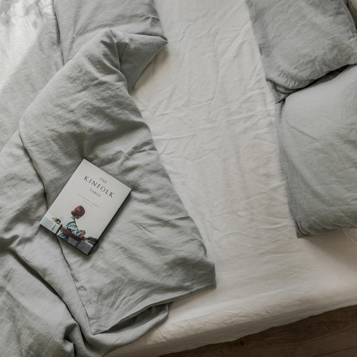 Sage Green 100% Linen Bedding Set - Duvet Cover + Pillowcase(s) - Linen and Letters