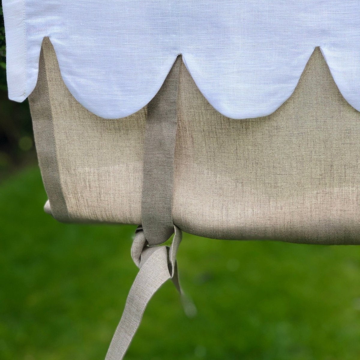 Sefton French Fleur de Lys Window Valance - Linen and Letters
