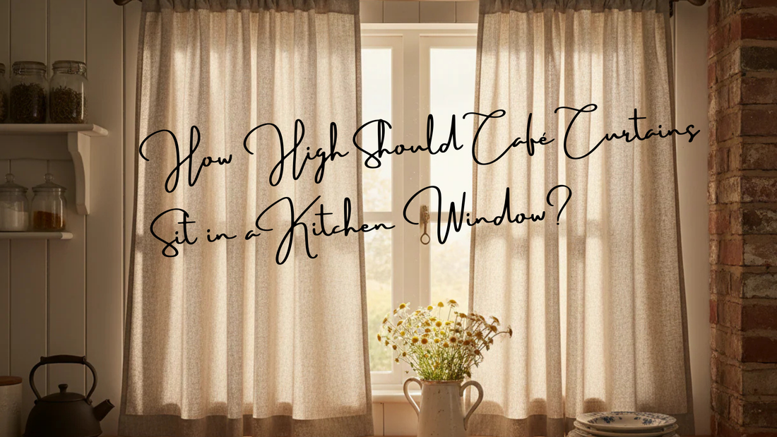 How high should cafe curtains sit in a kitchen window