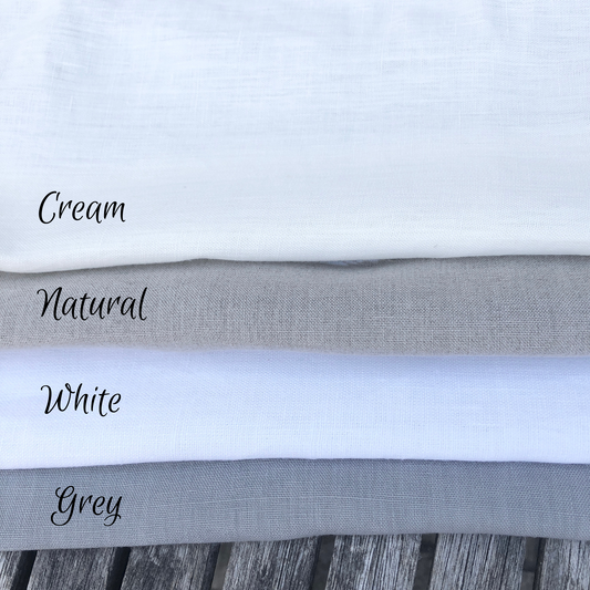 Linen Window Curtain with Single Rod Pocket