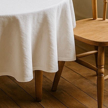 Round 100% Linen Tablecloth - Linen and Letters