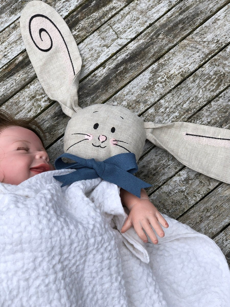 Big Bunny Blanket Buddy Linen Lovey - Linen and Letters