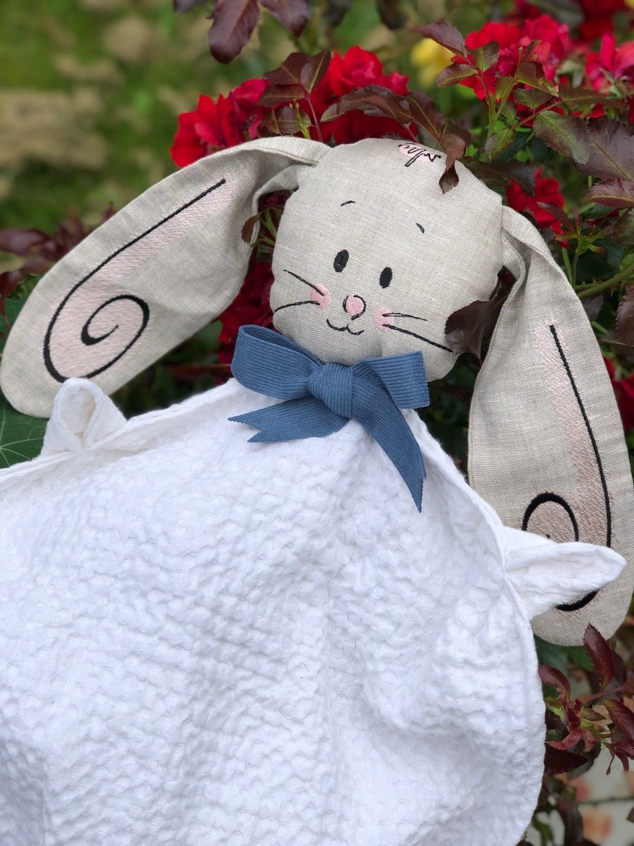 Big Bunny Blanket Buddy Linen Lovey - Linen and Letters