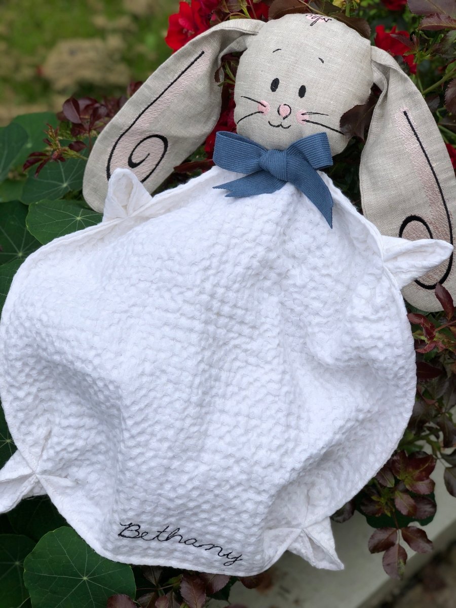 Big Bunny Blanket Buddy Linen Lovey - Linen and Letters