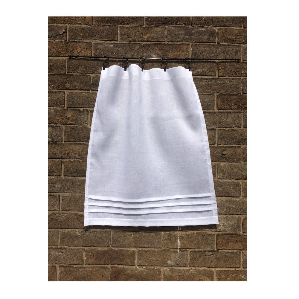Birchwood Pleated Linen Cafe Half Curtain - Linen and Letters