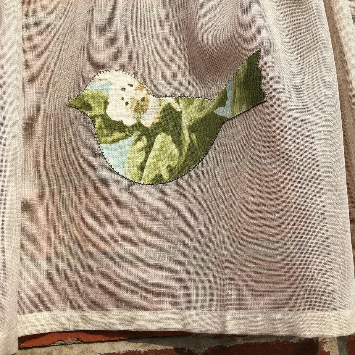 Bird Valance - Linen and Letters