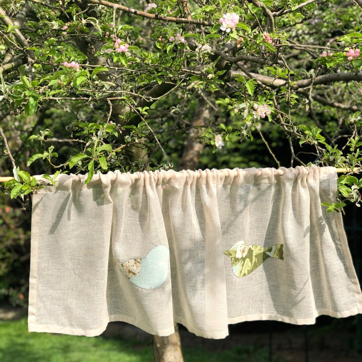 Bird Valance - Linen and Letters