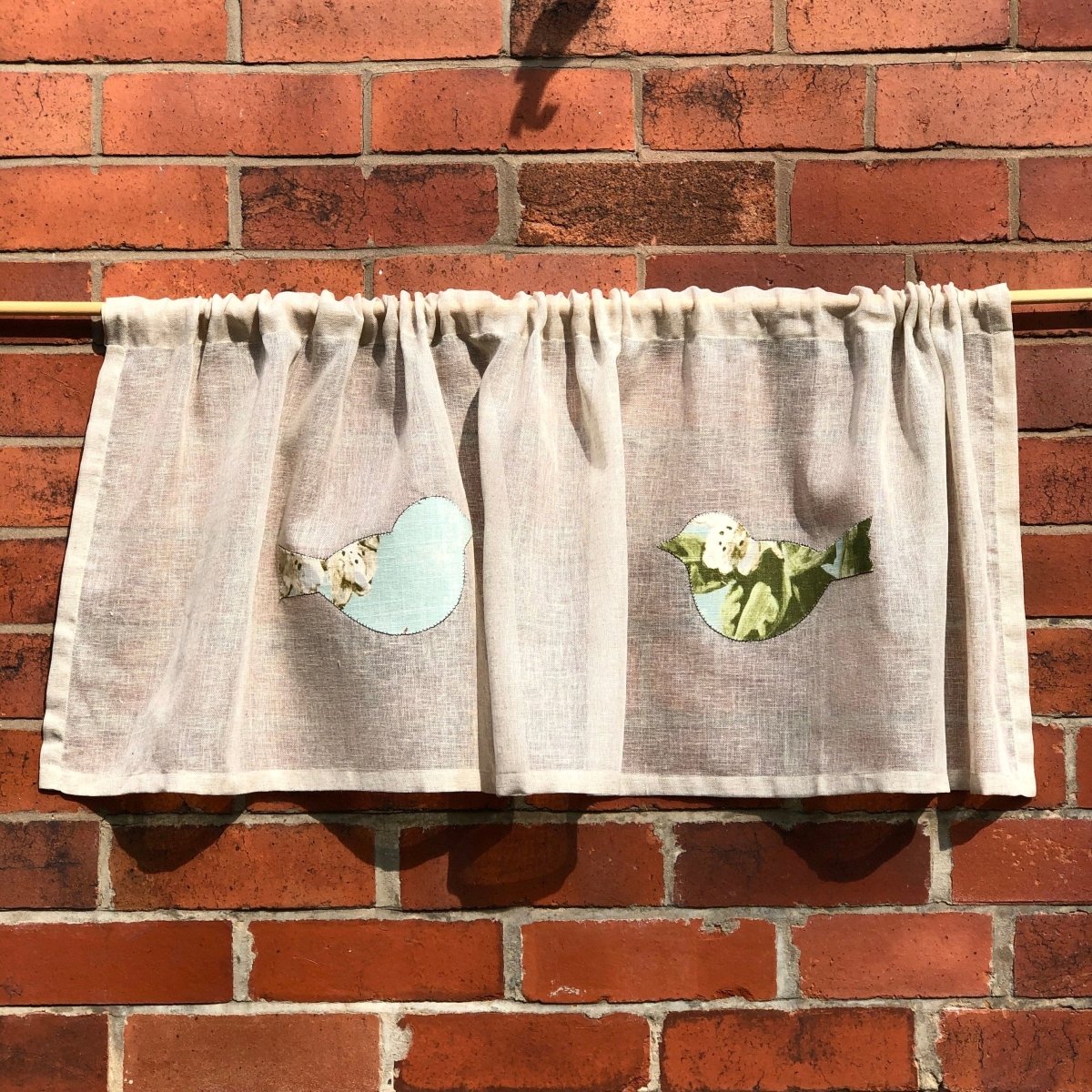 Bird Valance - Linen and Letters