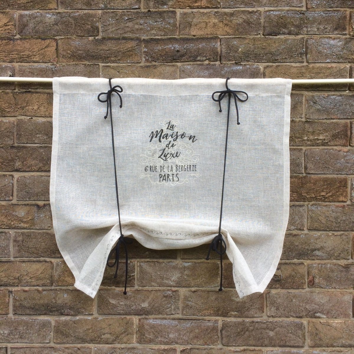 Callands Sheer Natural French Kitchen Valance - Linen and Letters