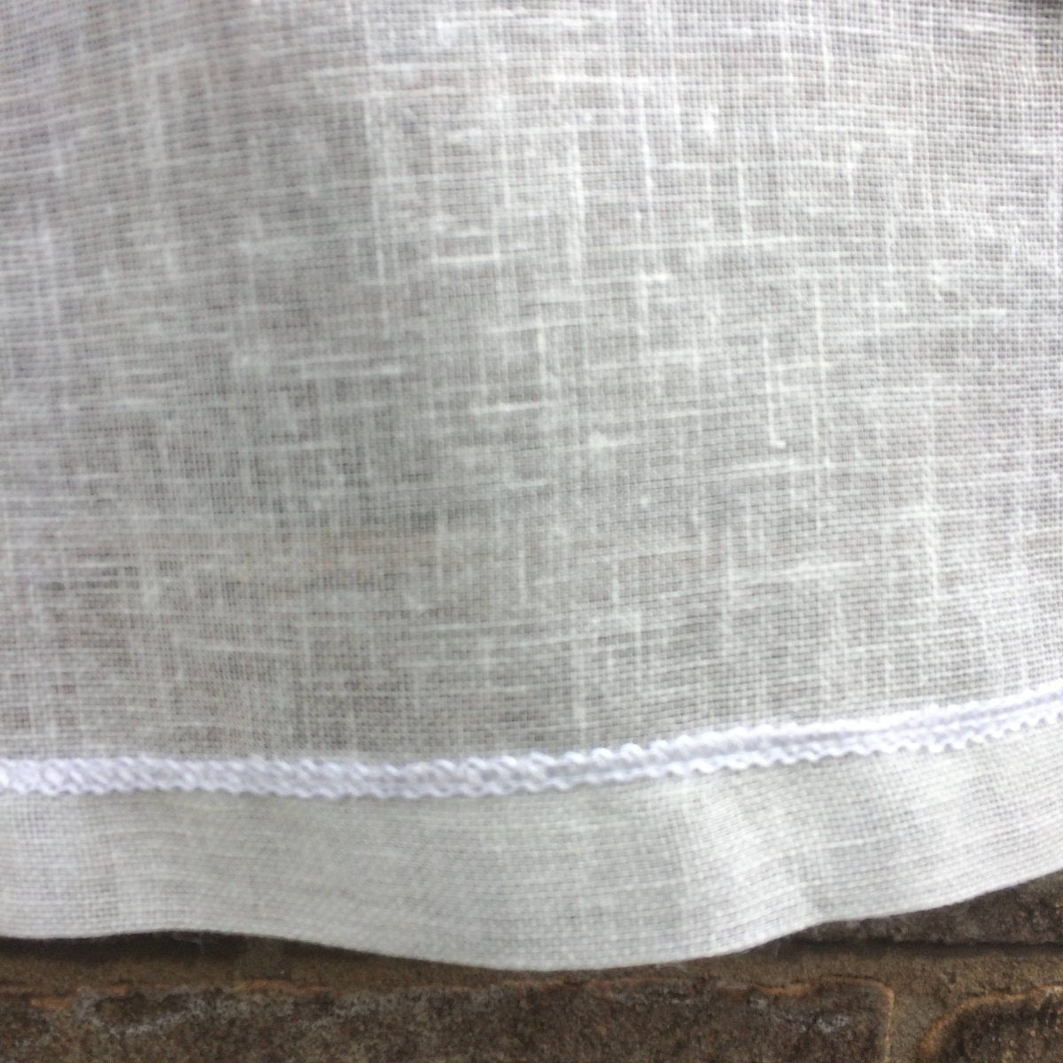 Croft Ivory Sheer Linen Cafe Curtain - Linen and Letters