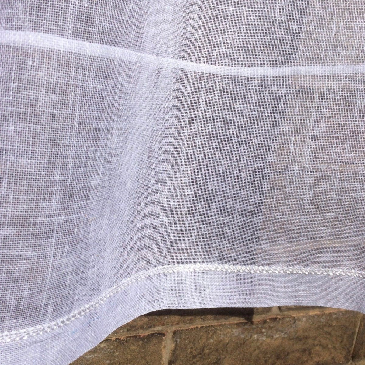 Croft Sheer White Panel Linen Voile Window Curtain - Linen and Letters