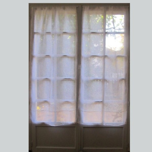 Croft Tall White Sheer Linen Voile Panel - Linen and Letters