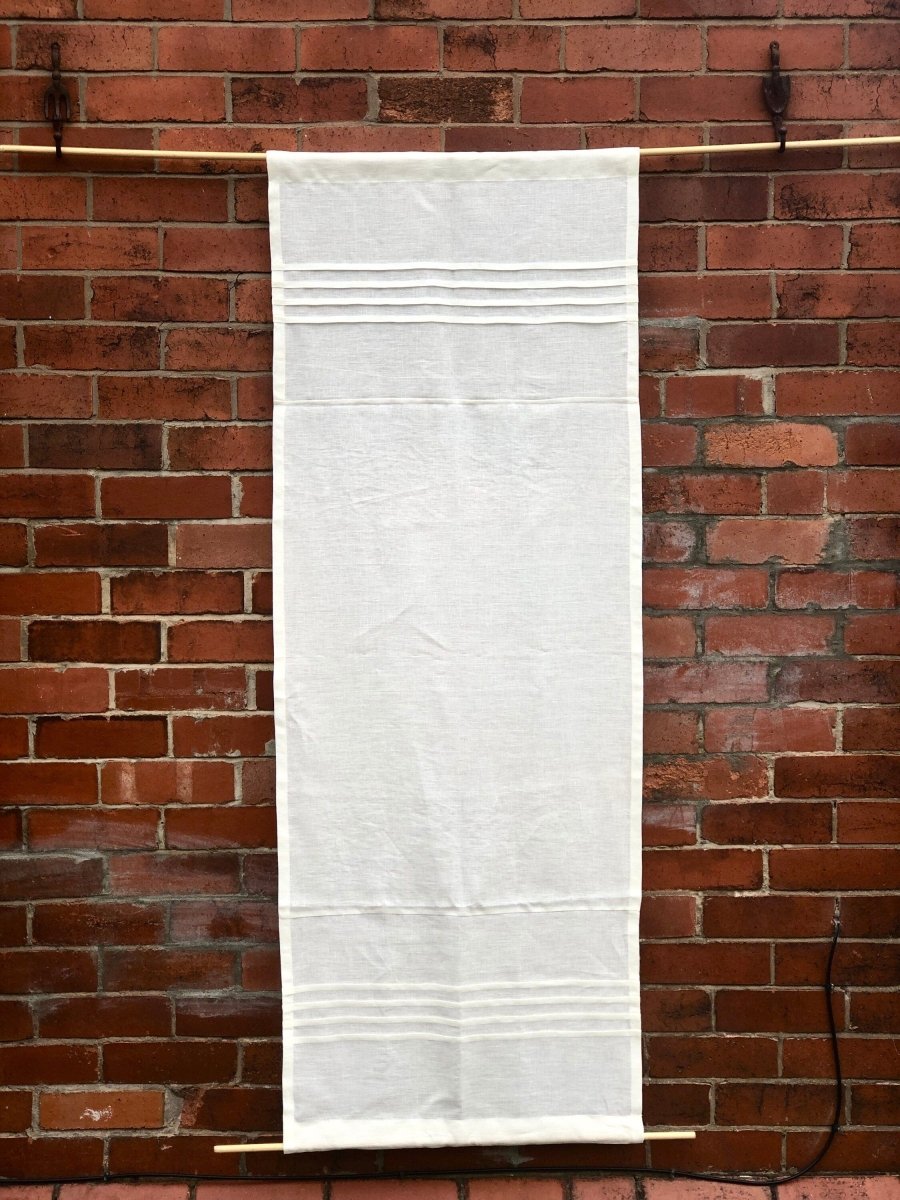 Daresbury Cream Linen Door Sidelight Privacy Curtain - Linen and Letters