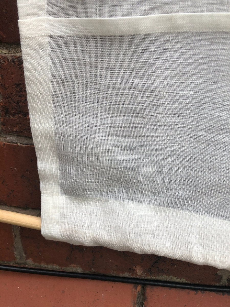 Daresbury Cream Linen Door Sidelight Privacy Curtain - Linen and Letters