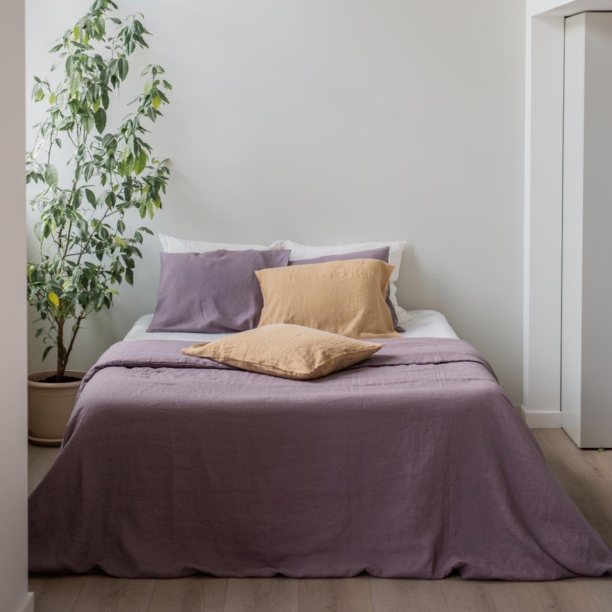 Dusty Lavender 100% Linen Bedding Set - Duvet Cover + Pillowcase(s) - Linen and Letters