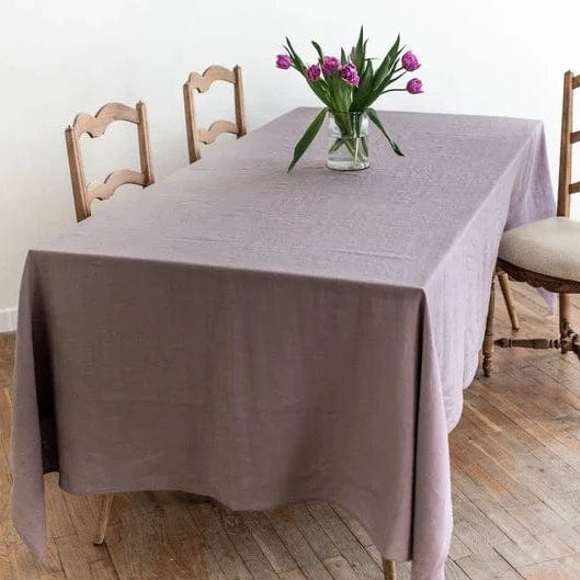 Dusty Lavender 100% Linen Tablecloth - Linen and Letters