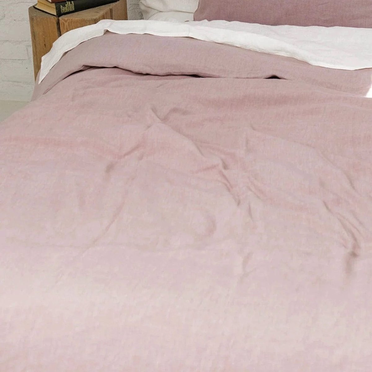 Dusty Rose Pink 100% Linen Duvet Cover - Linen and Letters