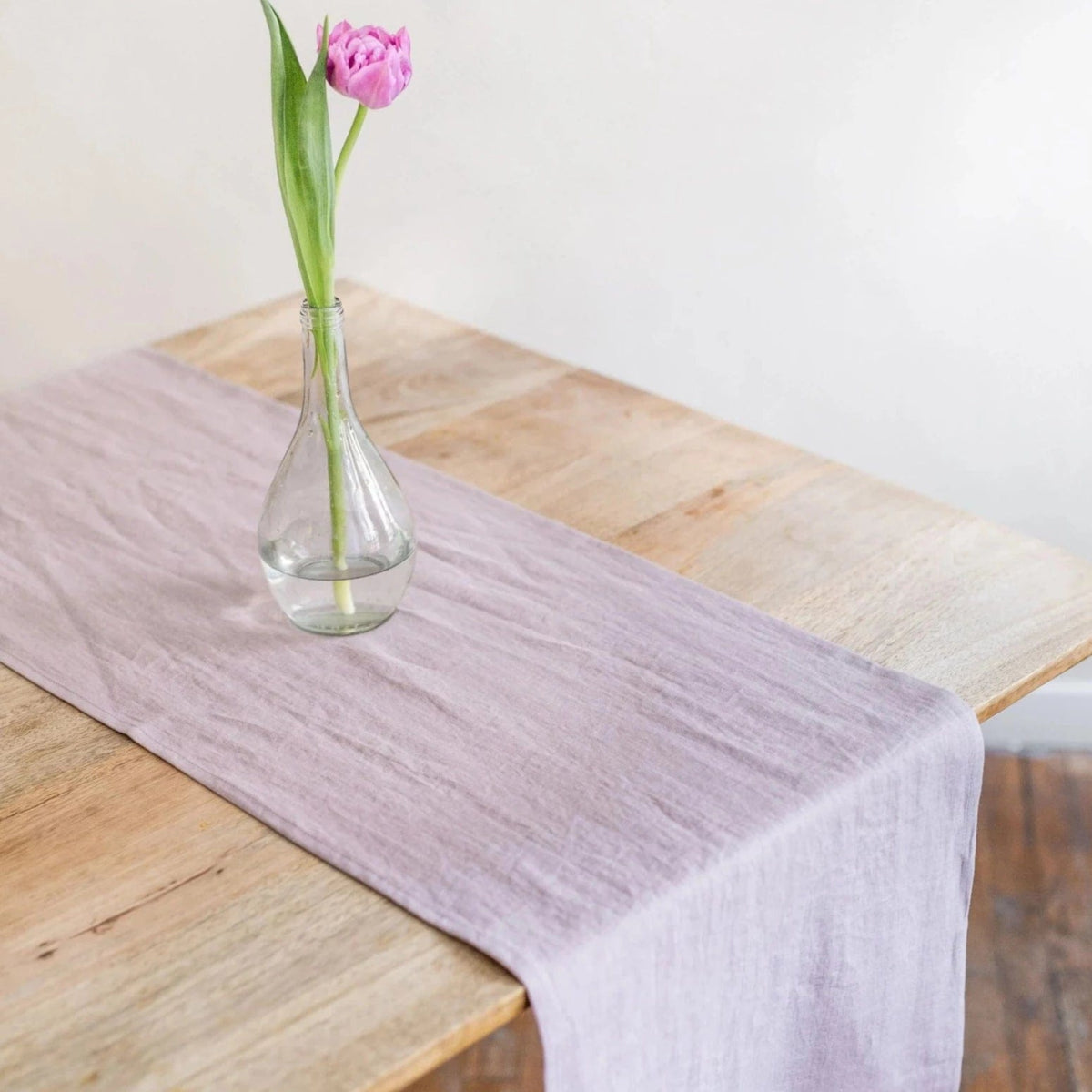 Dusty Rose Pink Linen Table Runner - Linen and Letters