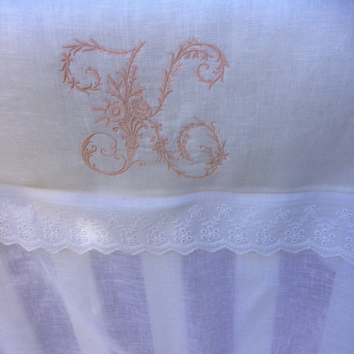 Heirloom Baby Crib Rail Cover - Linen and Letters