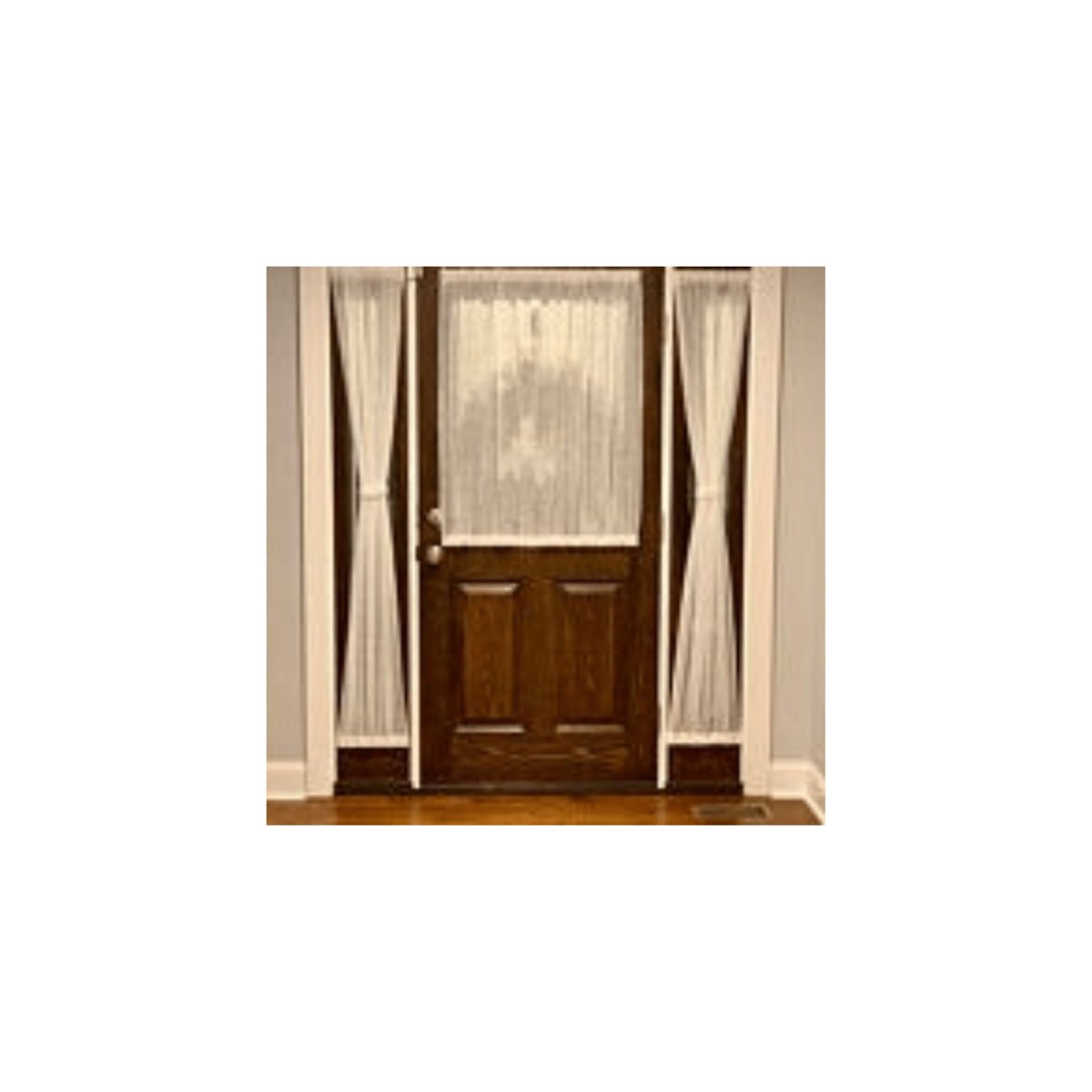 Ivory Sheer Linen Door Panel with Rope Tie - Linen and Letters