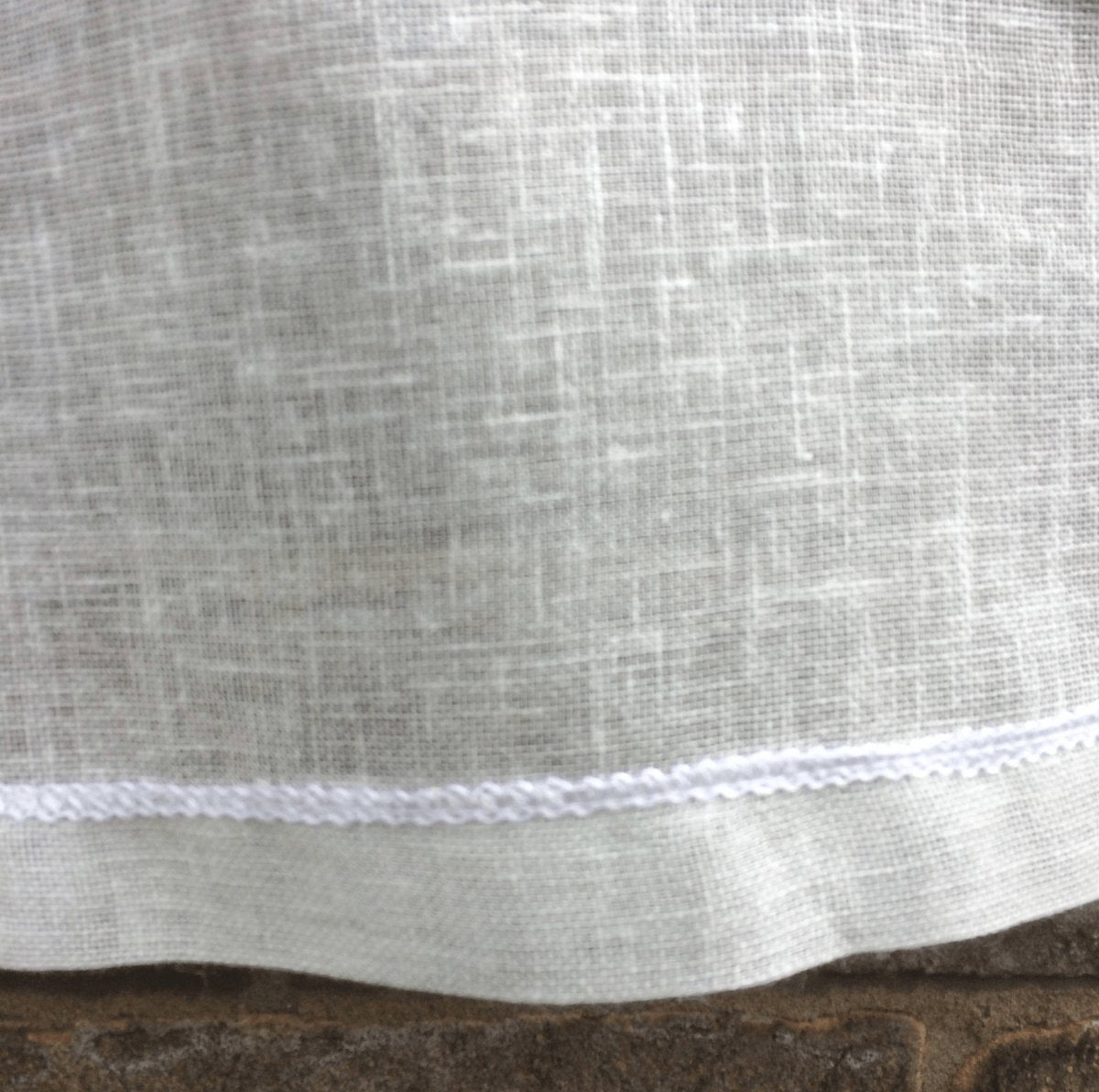 Ivory Sheer Linen Voile Panel - Linen and Letters