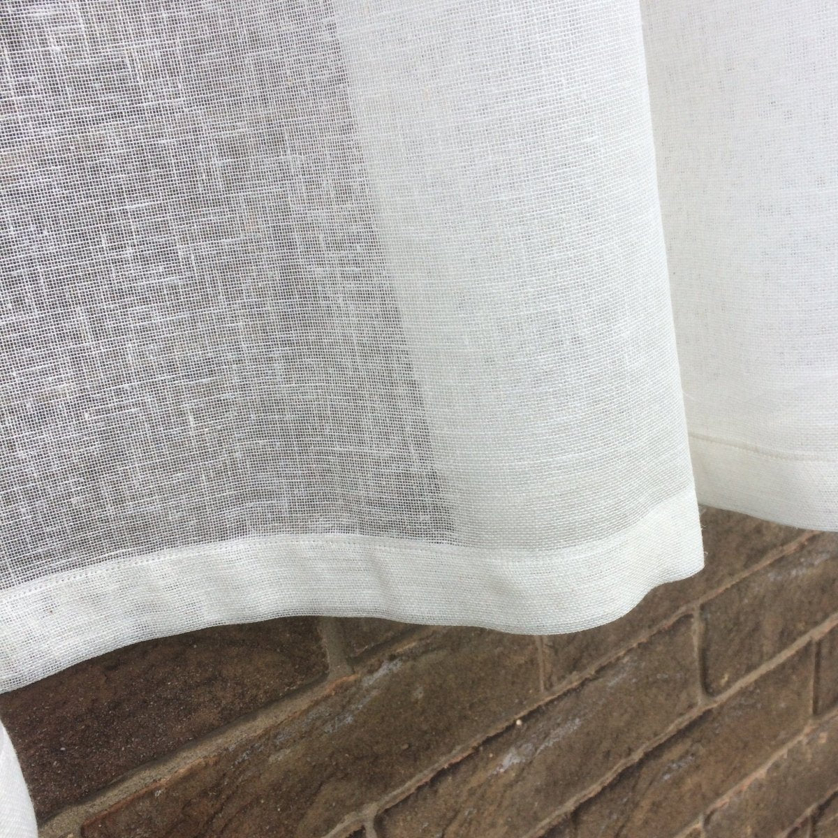 Leigh Sheer Linen Looped Panel - Linen and Letters