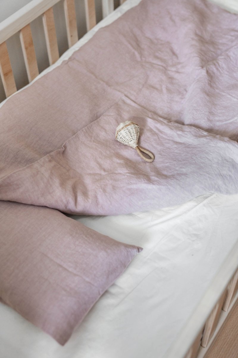 Linen baby shop bedding