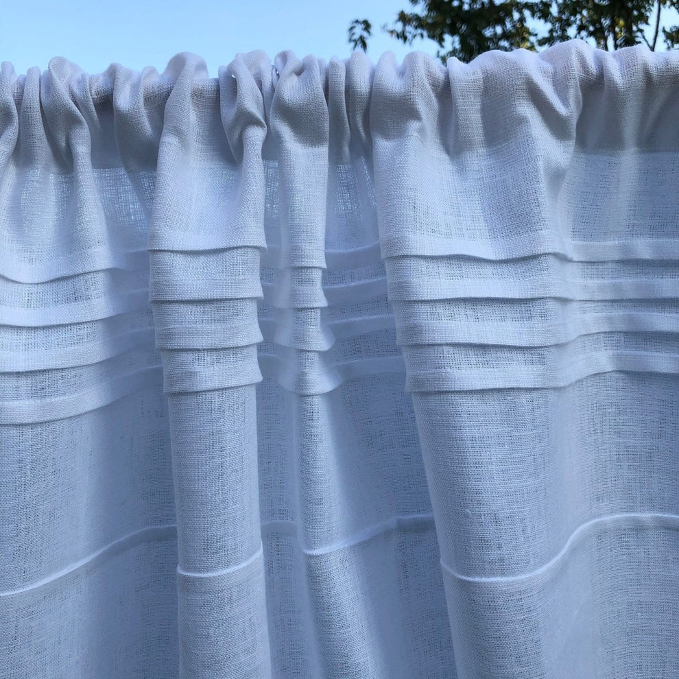 Linen Door Panel with embroidered Monogram Linen and Letters