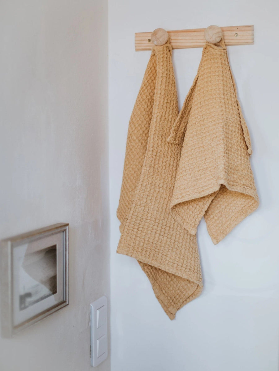 Linen Waffle Hand Towel - Linen and Letters