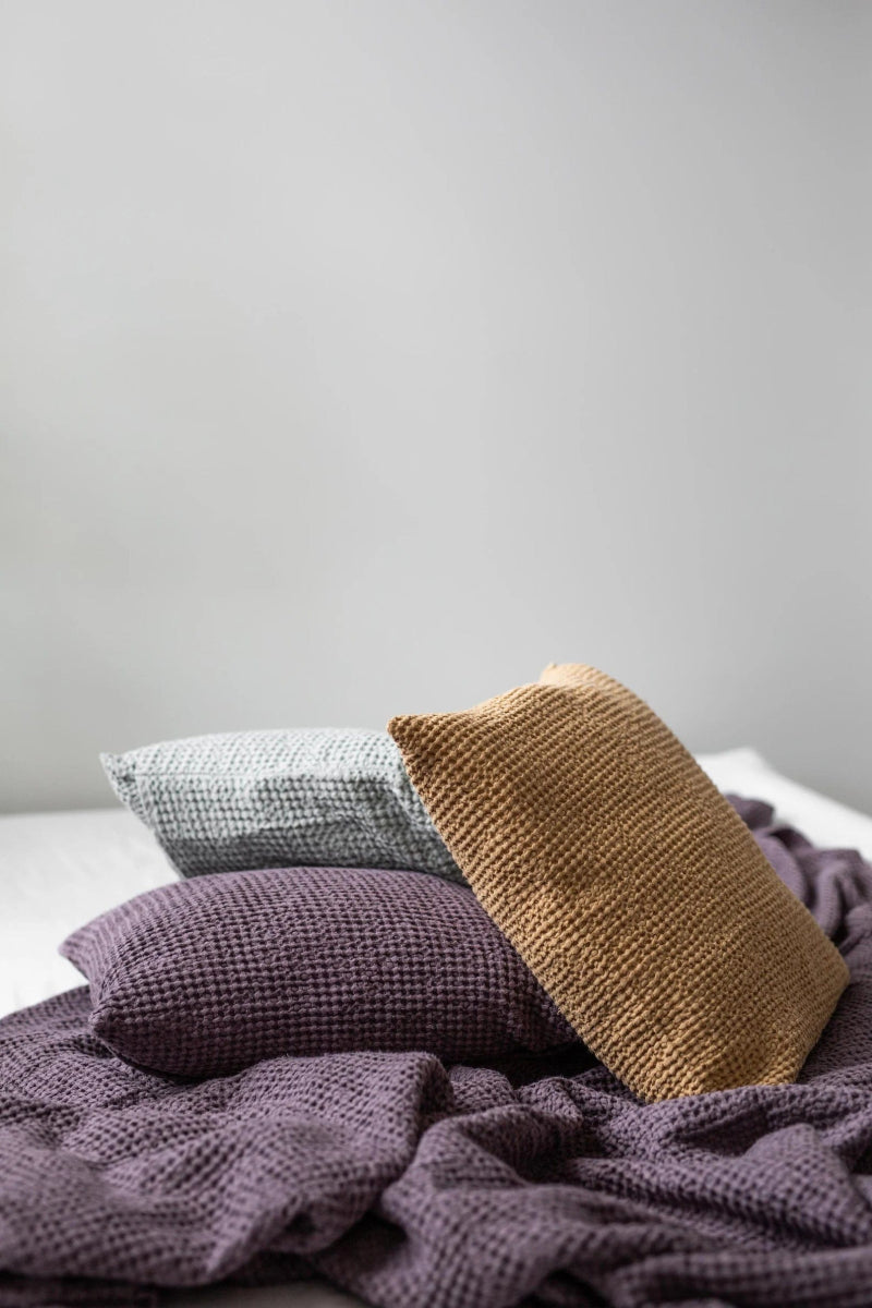 Linen Waffle Throw Pillowcase - Linen and Letters