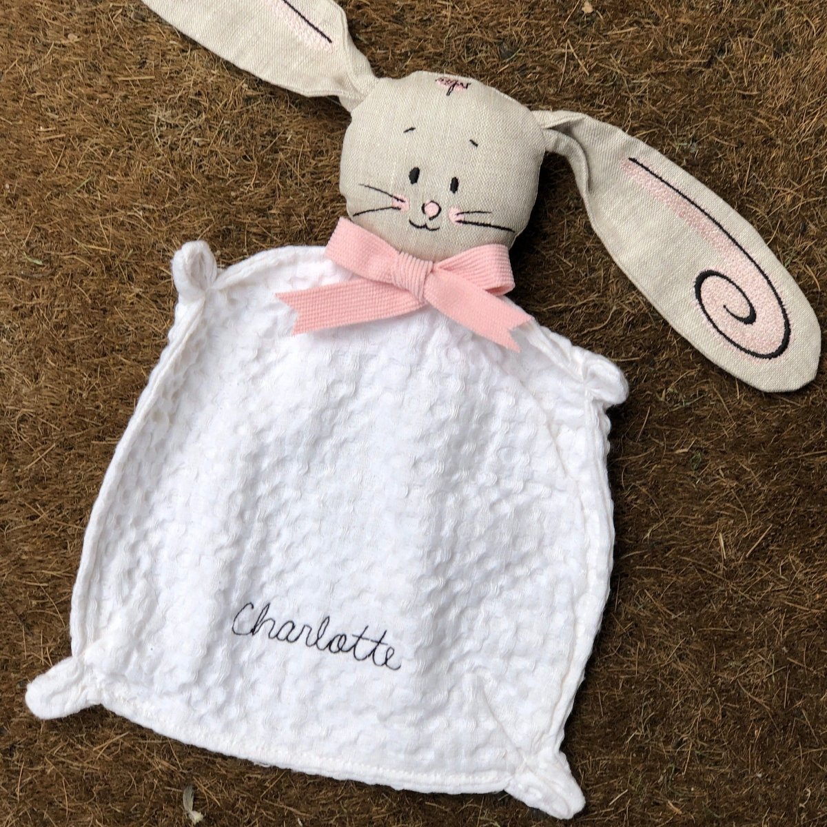 Little Linen Baby Bobbi Lovey Blanket - Linen and Letters