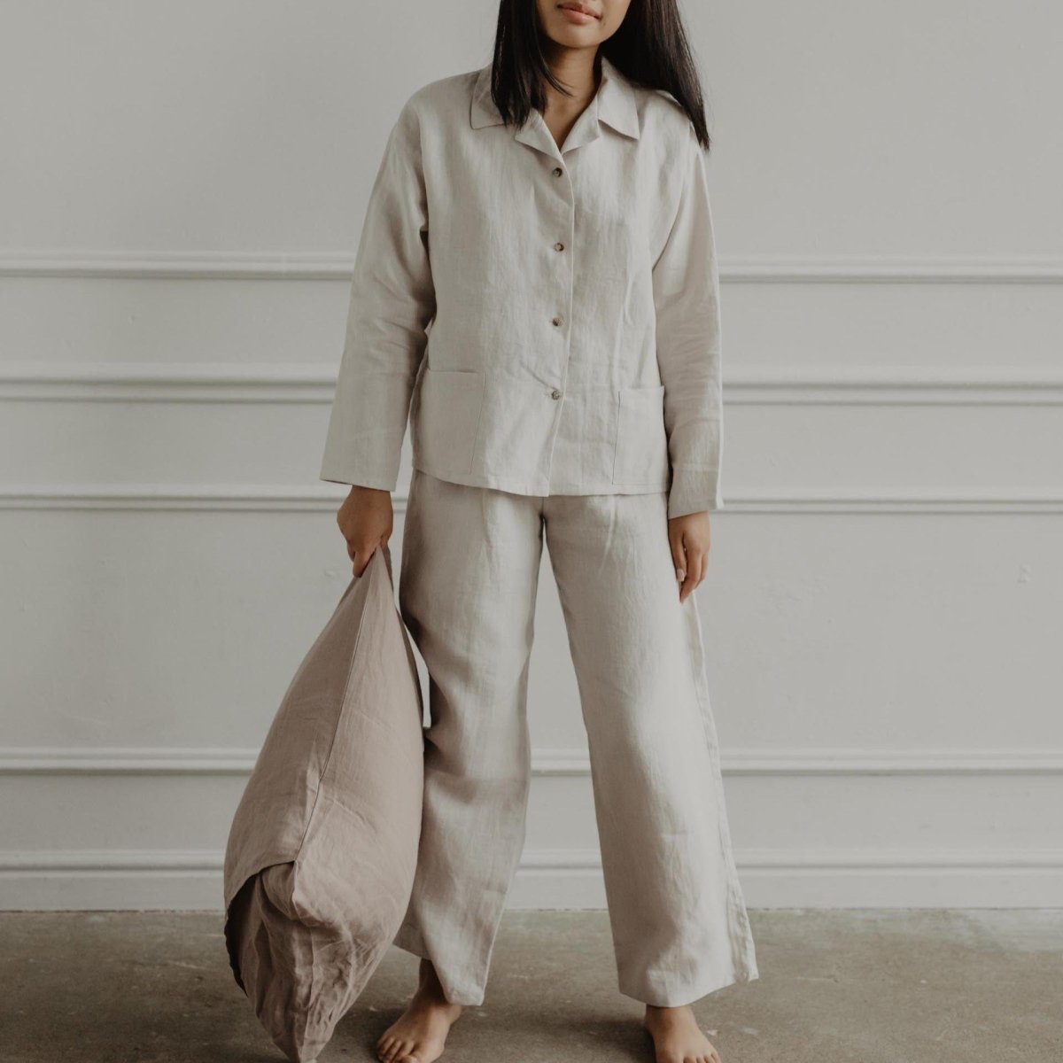 Linen loungewear set sale