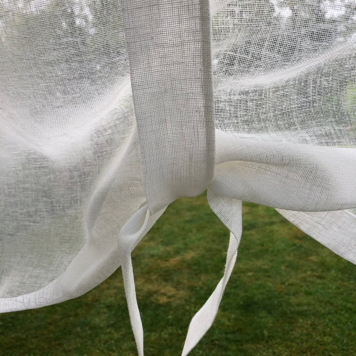 Natural Linen Tie Up Valance - Linen and Letters