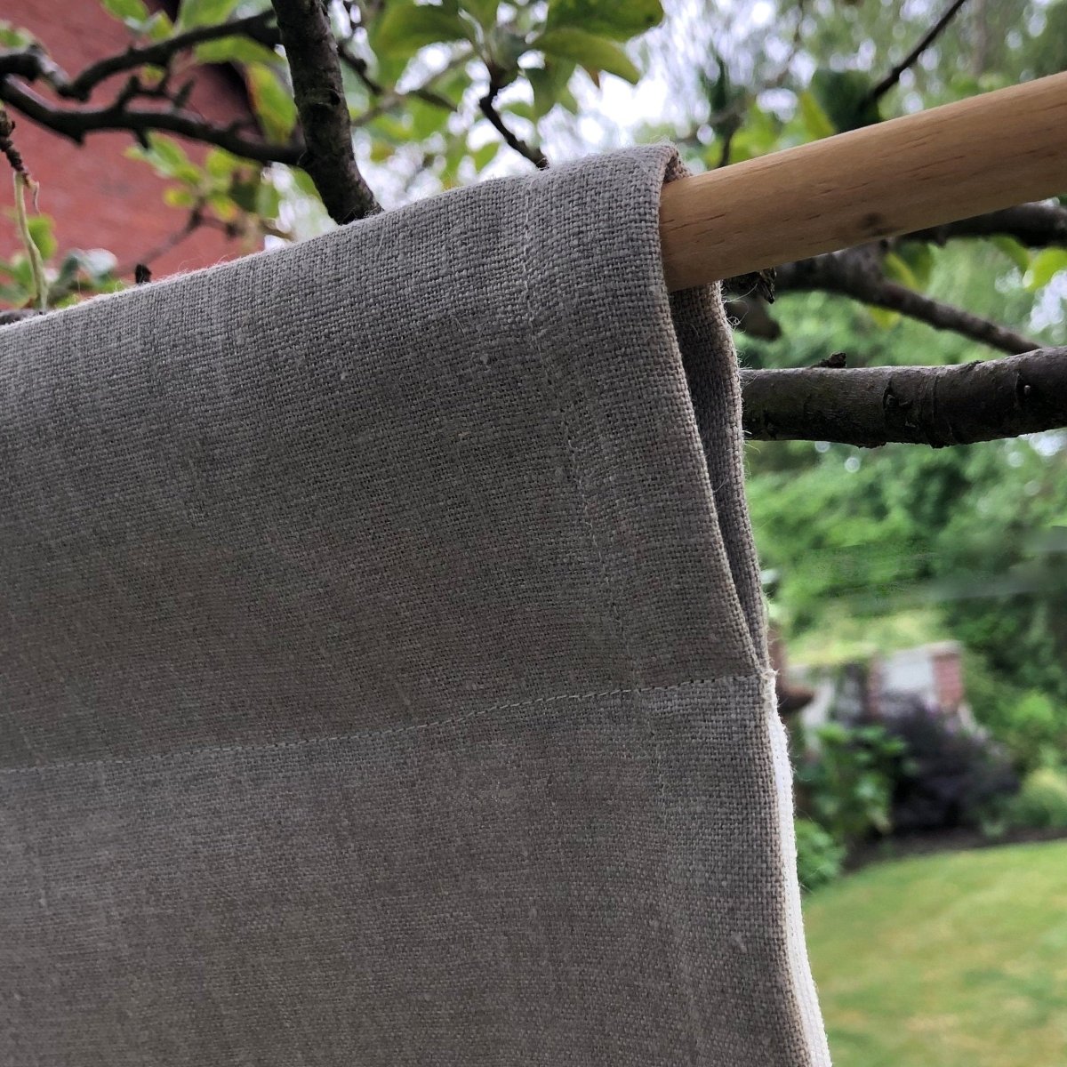 Natural Linen Tie Up Valance - Linen and Letters