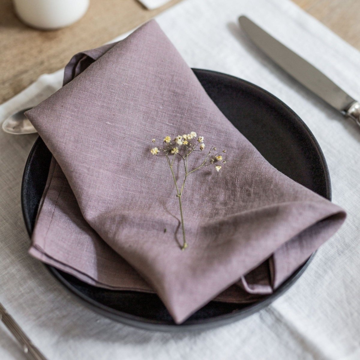 PAIR Classic 100% Linen Napkins- Dusty Lavender - Linen and Letters