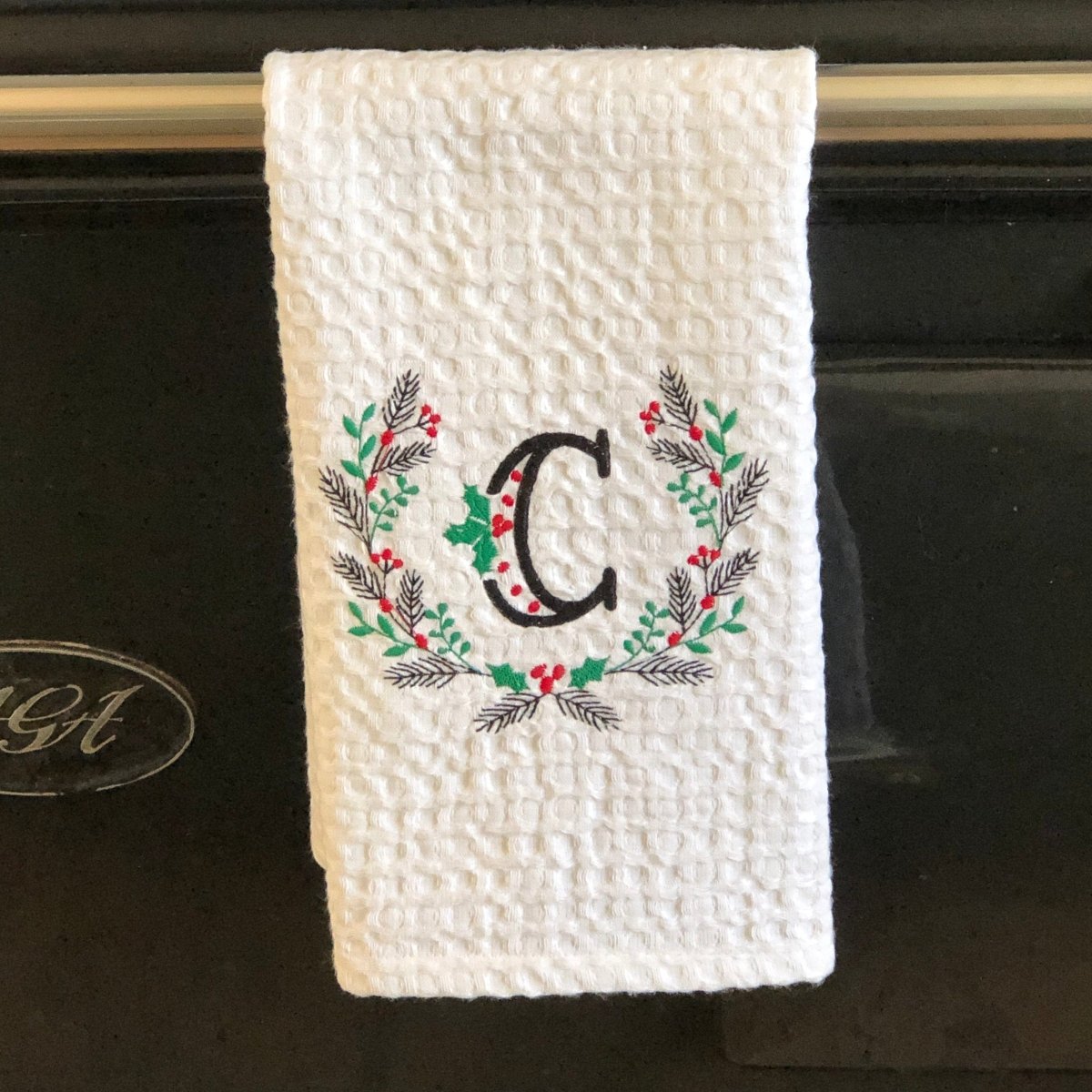 Personalized Christmas Kitchen Towel - Linen and Letters