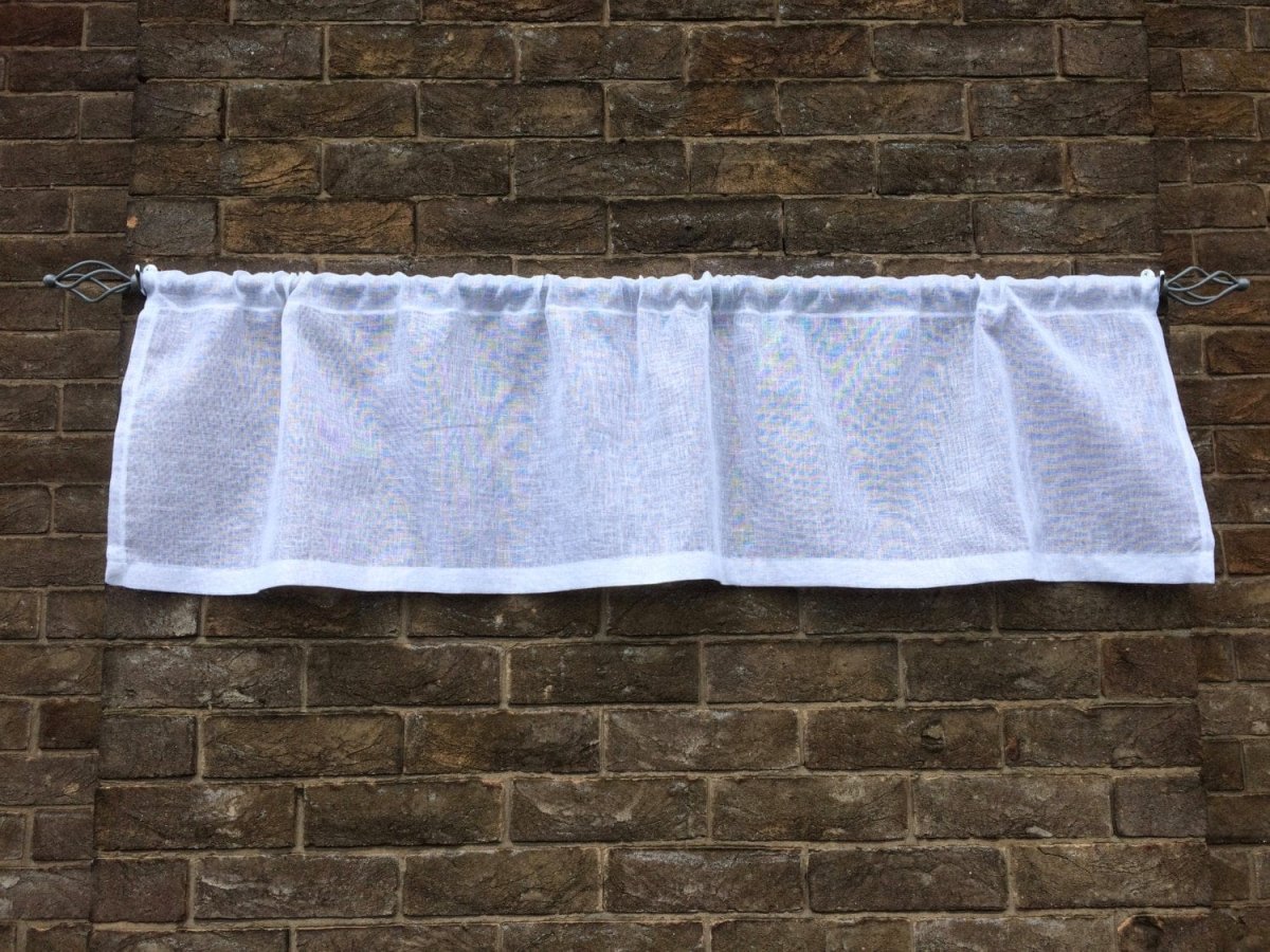 Sankey Sheer Linen Valance Curtain - Linen and Letters