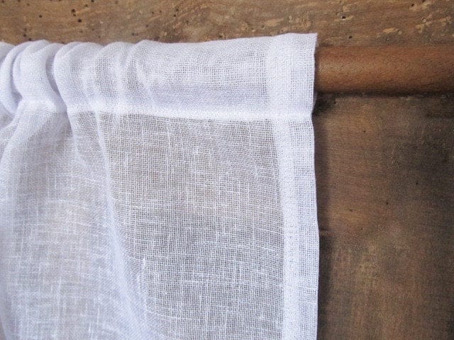 Sankey Sheer Linen Valance Curtain - Linen and Letters