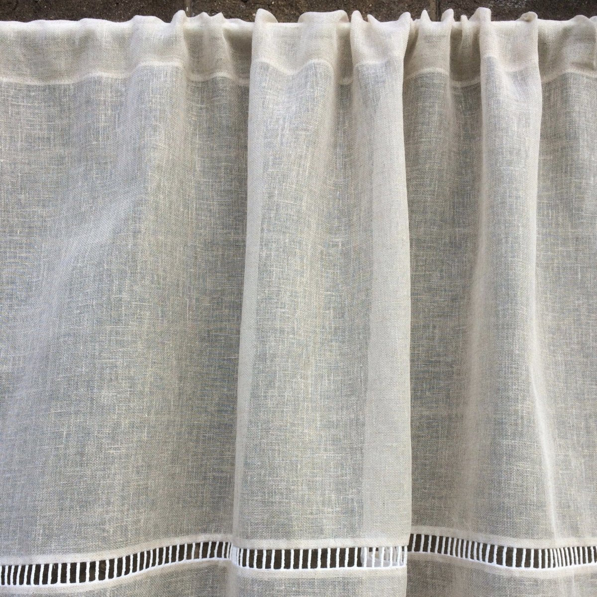 Tilly Sheer Linen Ladder Curtain - Linen and Letters
