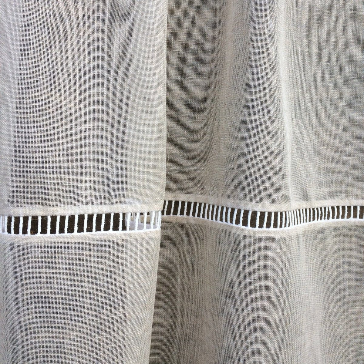 Tilly Sheer Linen Ladder Curtain - Linen and Letters