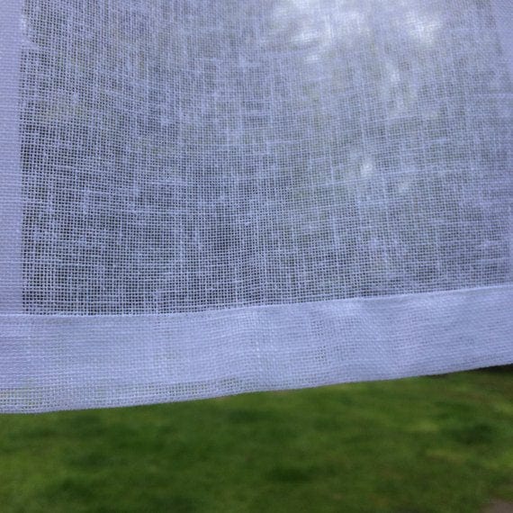 Tyldsley Sheer Tie Top Linen Panel - Linen and Letters