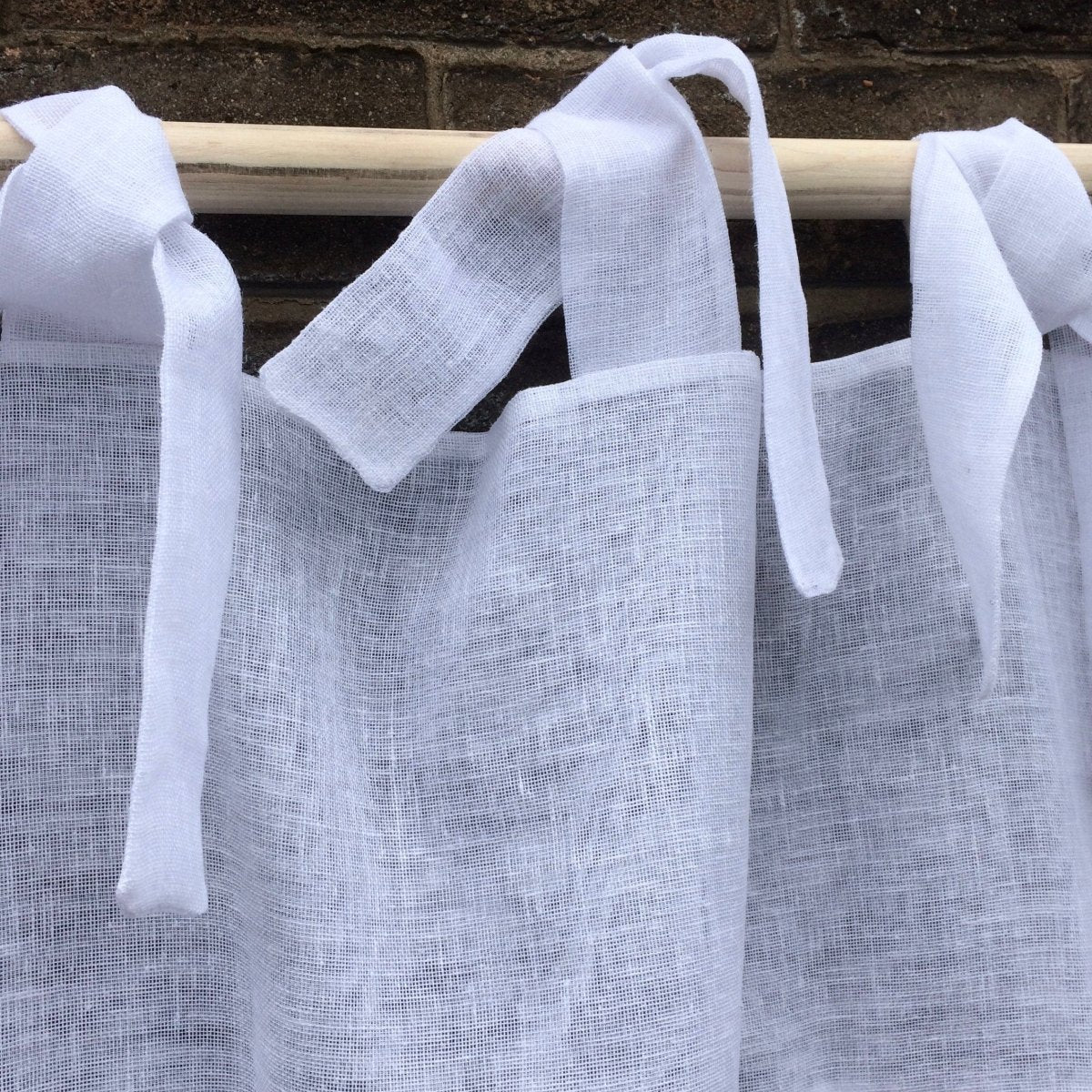 Tyldsley Sheer Tie Top Linen Panel - Linen and Letters