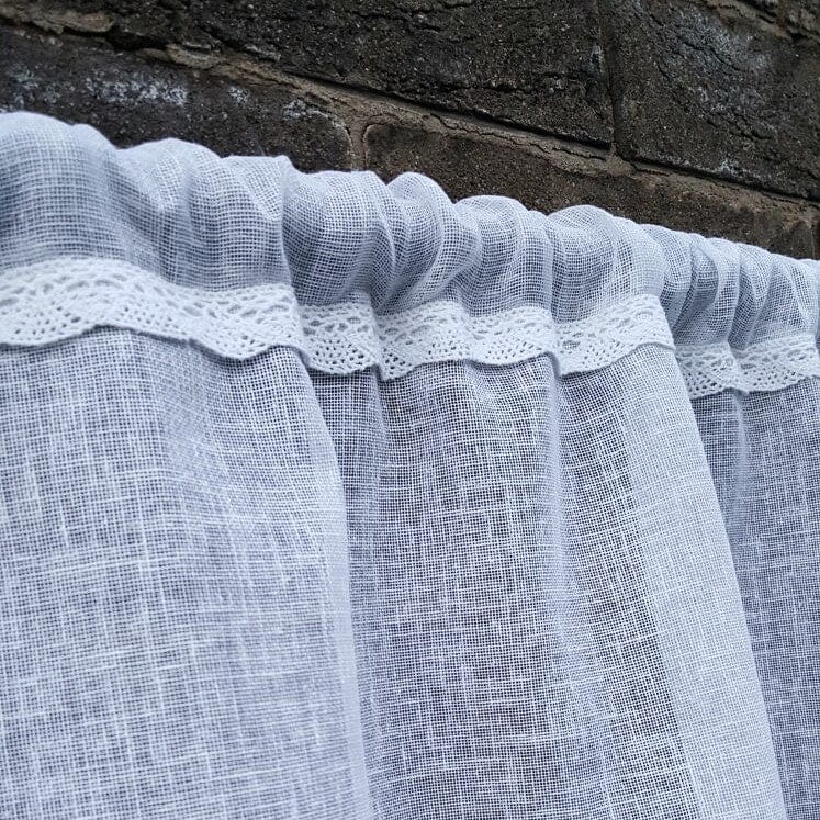 Vulcan Sheer Linen Lace Valance – Linen and Letters