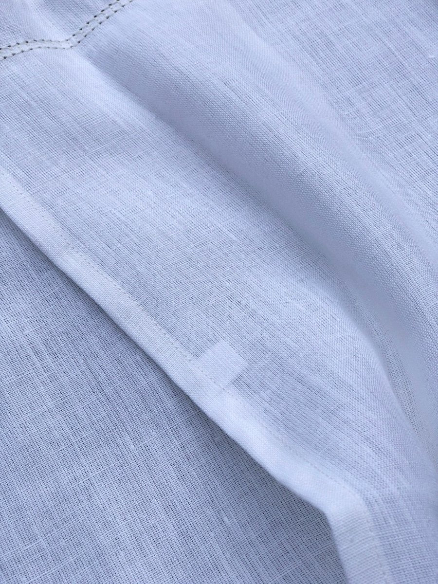 White Linen Anniversary Birthday Standard Pillowcase - Linen and Letters