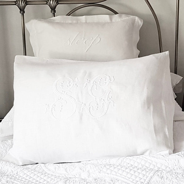 Embroidered Pillow Cover-monogram Pillow-lumbar Pillow-pillow 